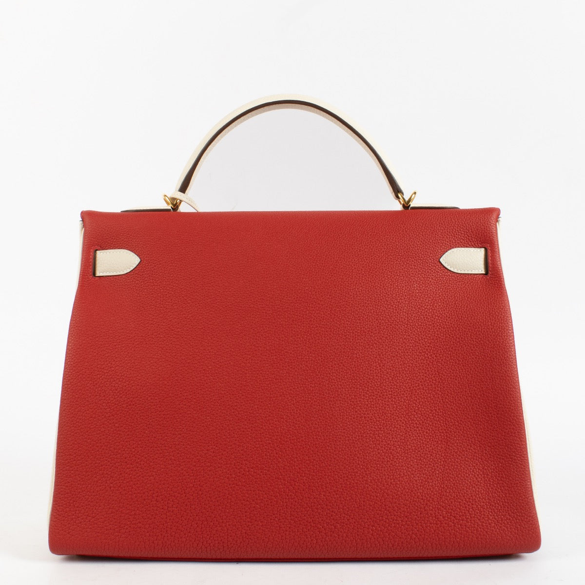 Hermès HSS Kelly 40 Rouge de Coeur/Craie Togo GHW