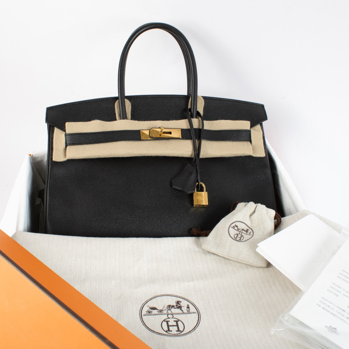 2014 Hermès Birkin 35 Black Epsom GHW