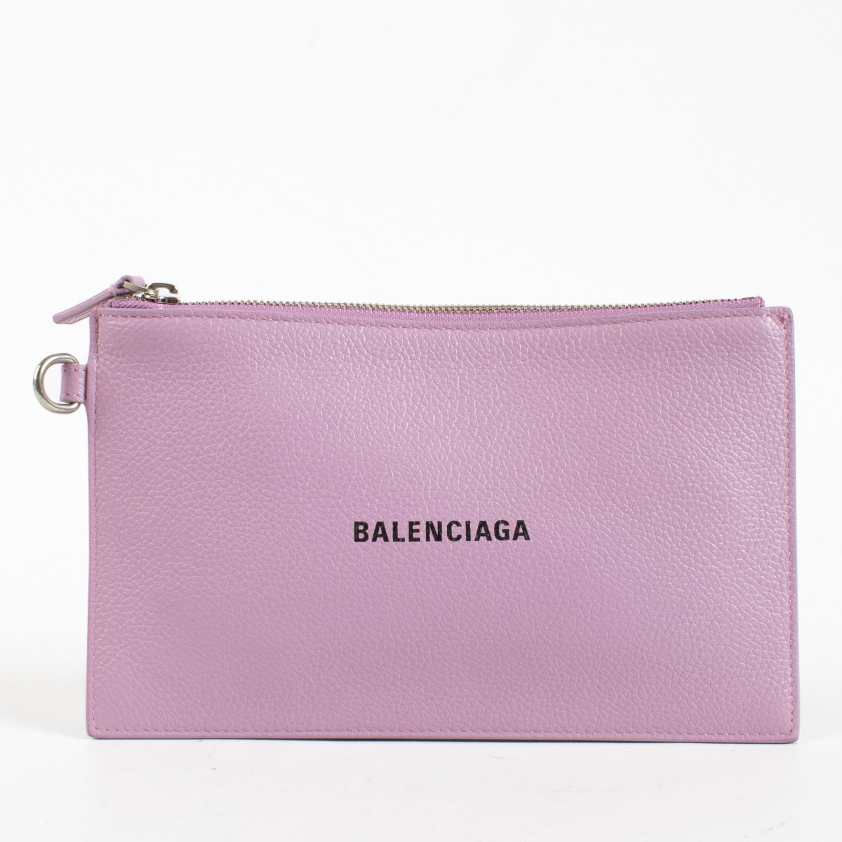 Authentic pre-loved Balenciaga Pink Leather Zip Pouch on Labellov.com
