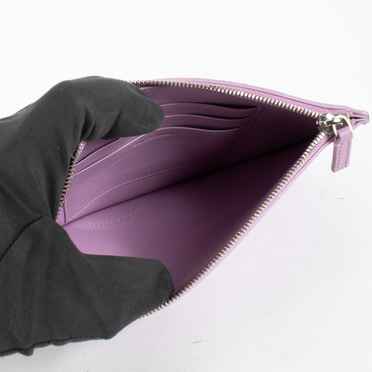 Authentic pre-loved Balenciaga Pink Leather Zip Pouch on Labellov.com