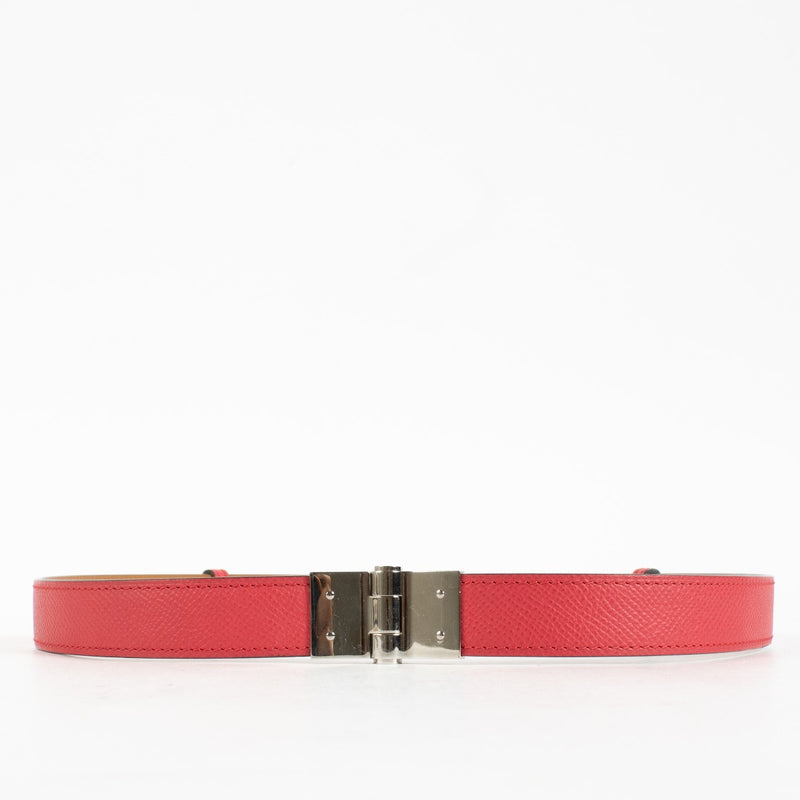 Are you looking for an authentic designer accessory? We buy and sell your preloved and brand new Hermès Rose Extreme Epsom Leather Charniere Belt PHW.