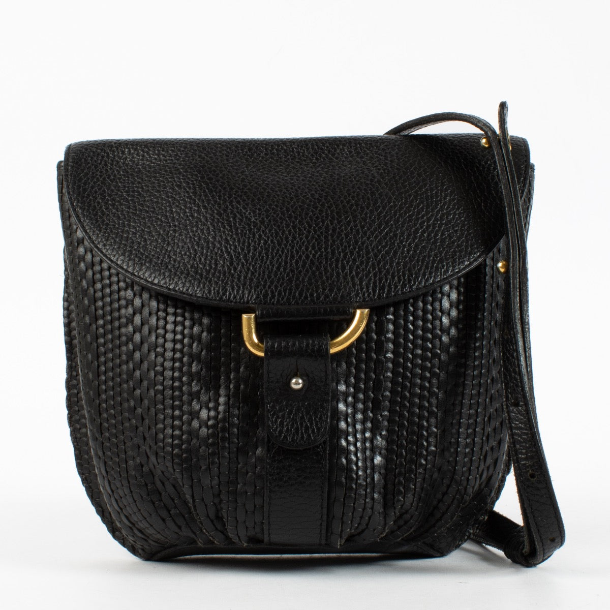 shop 100% authentic second hand Delvaux Black Listrac Toile De Cuir PM Bag on Labellov.com