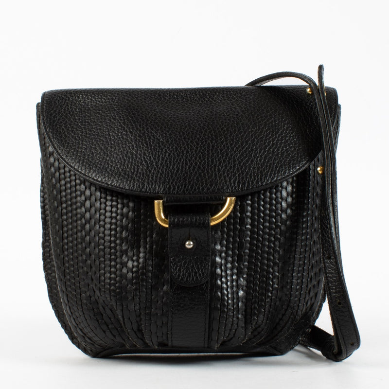 shop 100% authentic second hand Delvaux Black Listrac Toile De Cuir PM Bag on Labellov.com