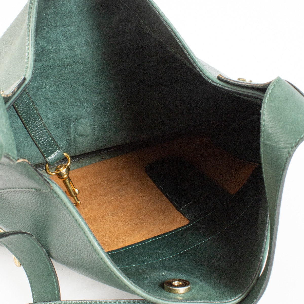 shop 100% authentic second hand Delvaux Green Leather Yucca Crossbody Bag on Labellov.com
