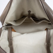 Shop the authentic Hermès Etoupe Clemence PHW Victoria 50 Travel Bag second hand on Labellov.com.
