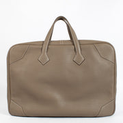 Shop the authentic Hermès Etoupe Clemence PHW Victoria 50 Travel Bag second hand on Labellov.com.