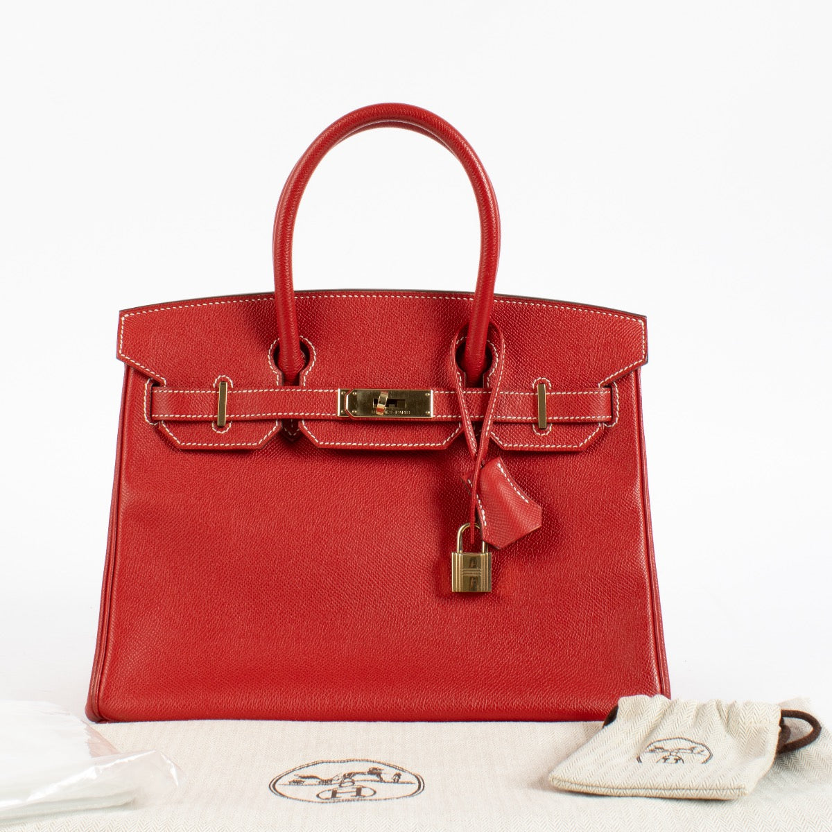 Hermès Birkin 30 Candy Collectie Rouge Casaque/Bleu Thalassa Epsom PBHW