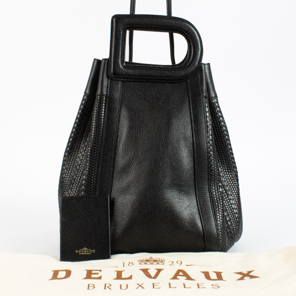 Authentic Second Hand Delvaux Black Caraïbes Toile De Cuir Bag on Labellov.com