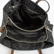 Authentic Second Hand Prada Black Nylon Crocodile Embossed Tote Bag on Labellov.com