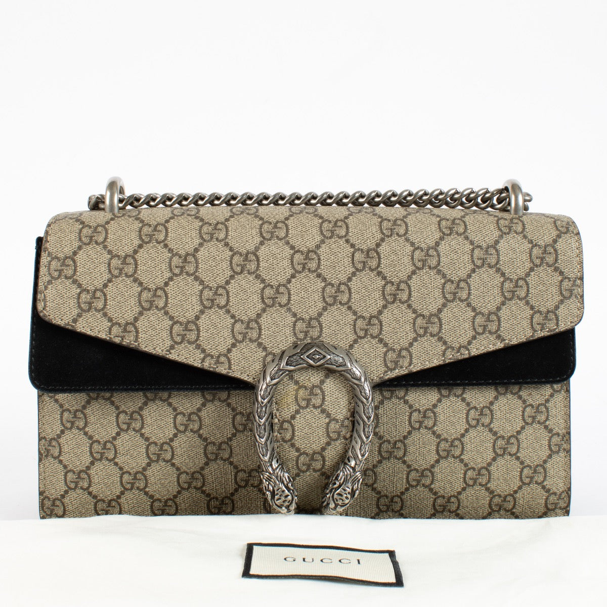 Authentic pre-loved Gucci GG Supreme Dionysus Large Shoulder Bag on Labellov.com