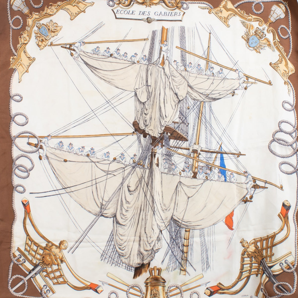Hermès 90 École Des Gabiers Silk Twill Scarf
