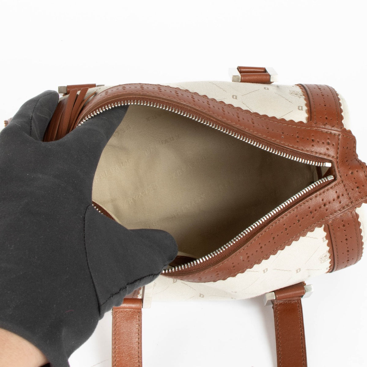 Shop this authentic Delvaux Lily PM Fabric Bag pre-loved on Labellov.com