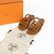 Shop this authentic Hermès Brown Camelia Sandals pre-loved on Labellov.com