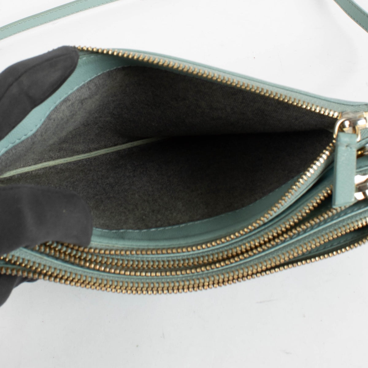 Shop the authentic Celine Blue Trio Bag second hand on Labellov.com.