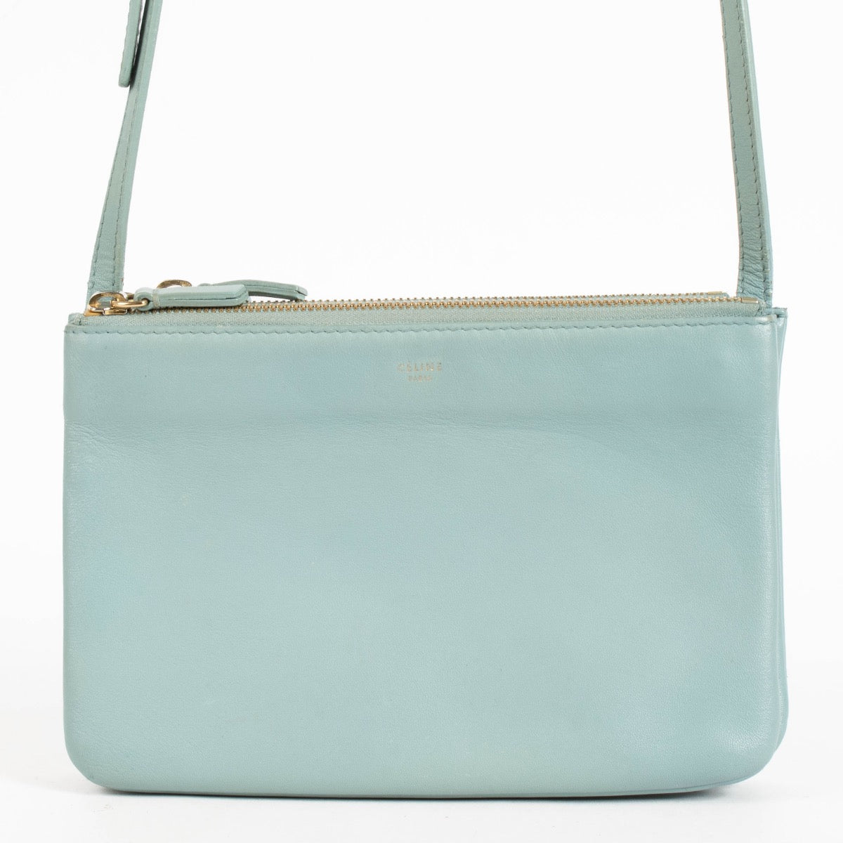 Shop the authentic Celine Blue Trio Bag second hand on Labellov.com.
