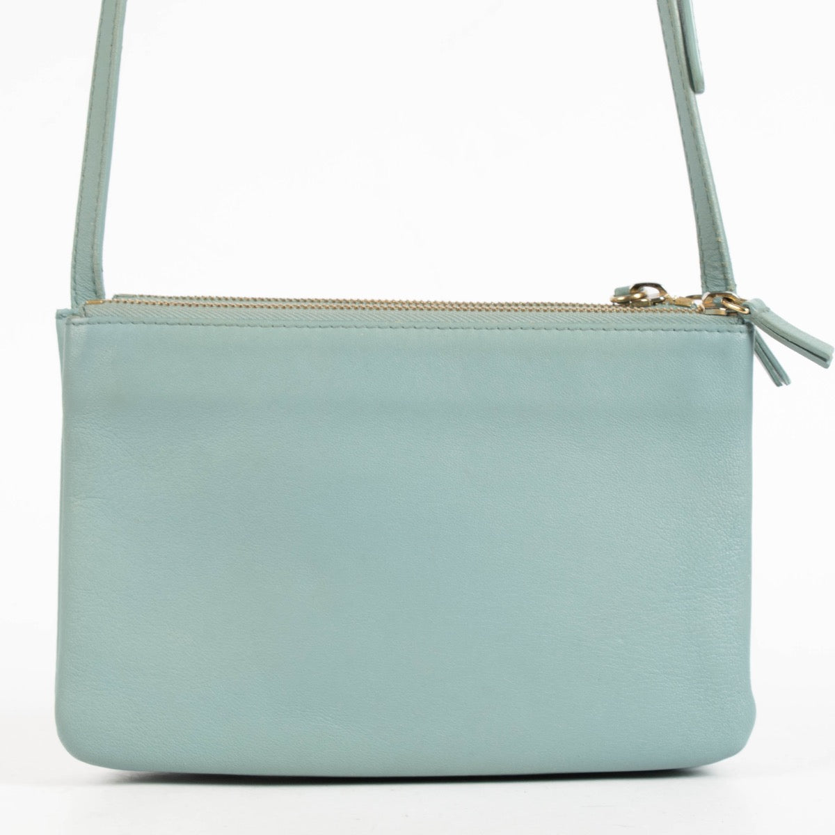 Shop the authentic Celine Blue Trio Bag second hand on Labellov.com.