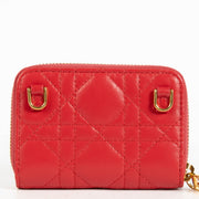 Shop the authentic Dior Pink/Red Card Holder on Chain second hand on Labellov.com.