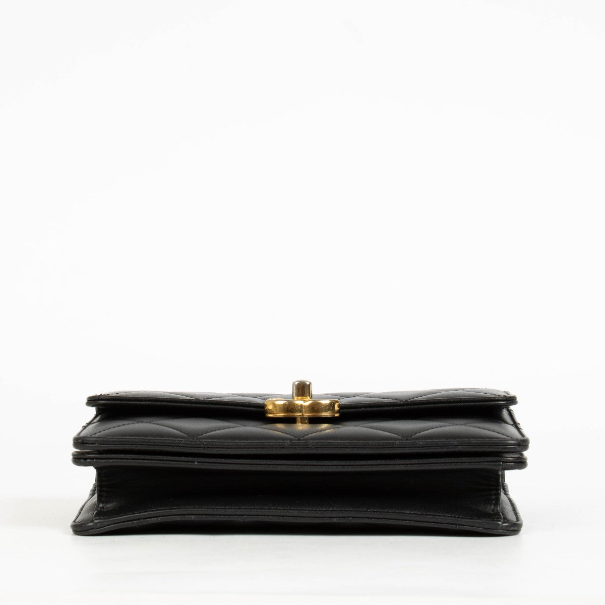 Authentic pre-loved Chanel Black Calfskin Mini Top Handle Flap Bag on Labellov.com
