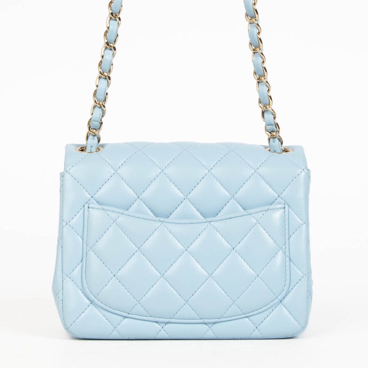 Shop the authentic Chanel Blue Classic Flap Bag Mini pre-loved on Labellov.com