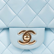 Shop the authentic Chanel Blue Classic Flap Bag Mini pre-loved on Labellov.com