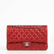 Authentic pre-loved Chanel Red Caviar Medium Classic 11.12 Bag on Labellov.com