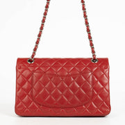 Authentic pre-loved Chanel Red Caviar Medium Classic 11.12 Bag on Labellov.com