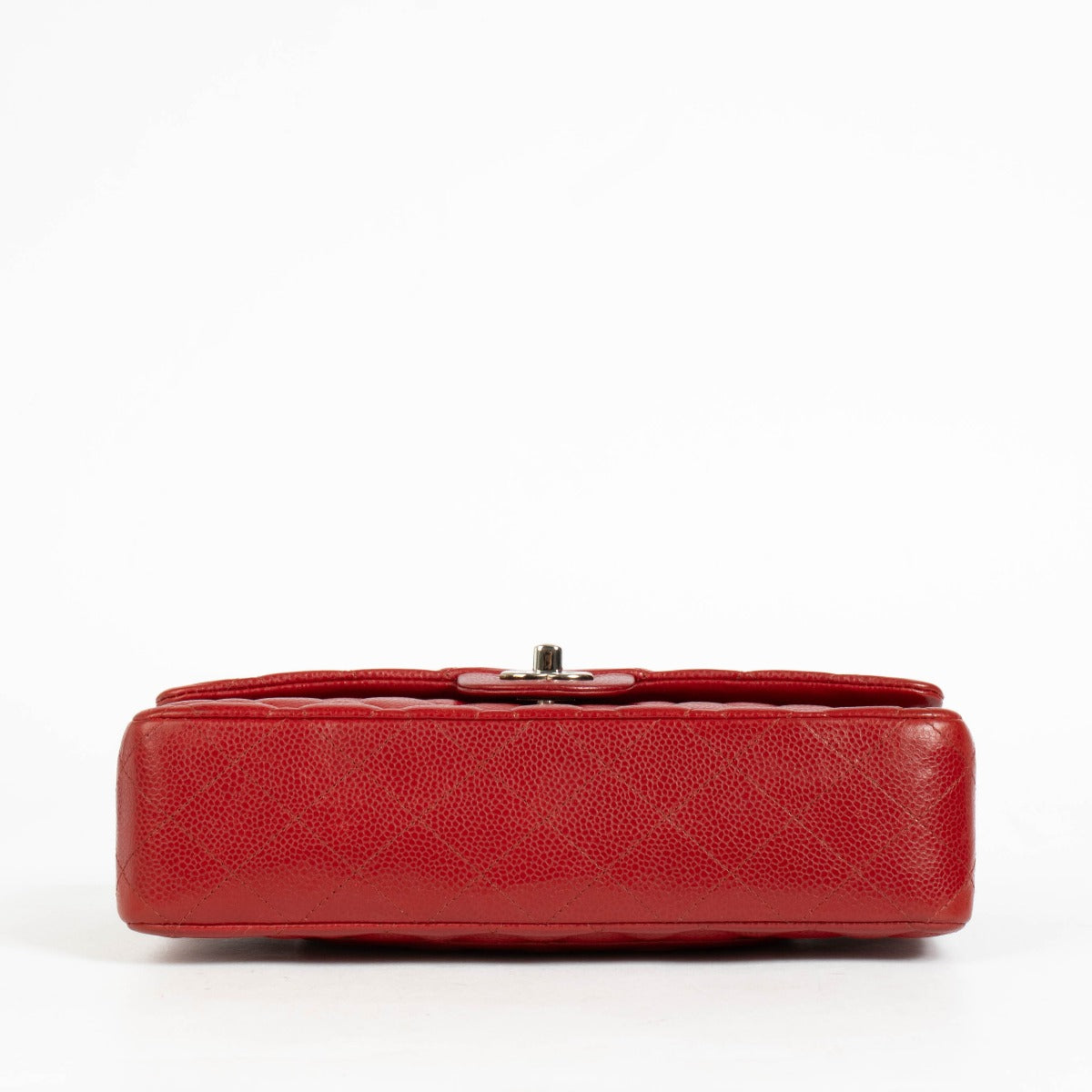 Authentic pre-loved Chanel Red Caviar Medium Classic 11.12 Bag on Labellov.com