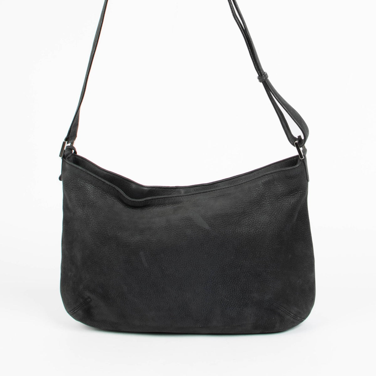 Authentic pre-loved Delvaux Blue Nubuck Louise Besace Crossbody Bag on Labellov.com