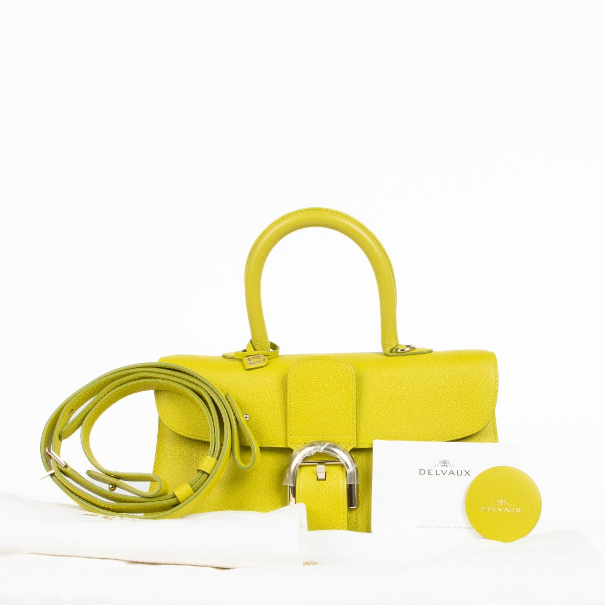Shop this 100% authentic Delvaux Absinth Rodeo Calf Brillant East West Bag at Labellov.com
