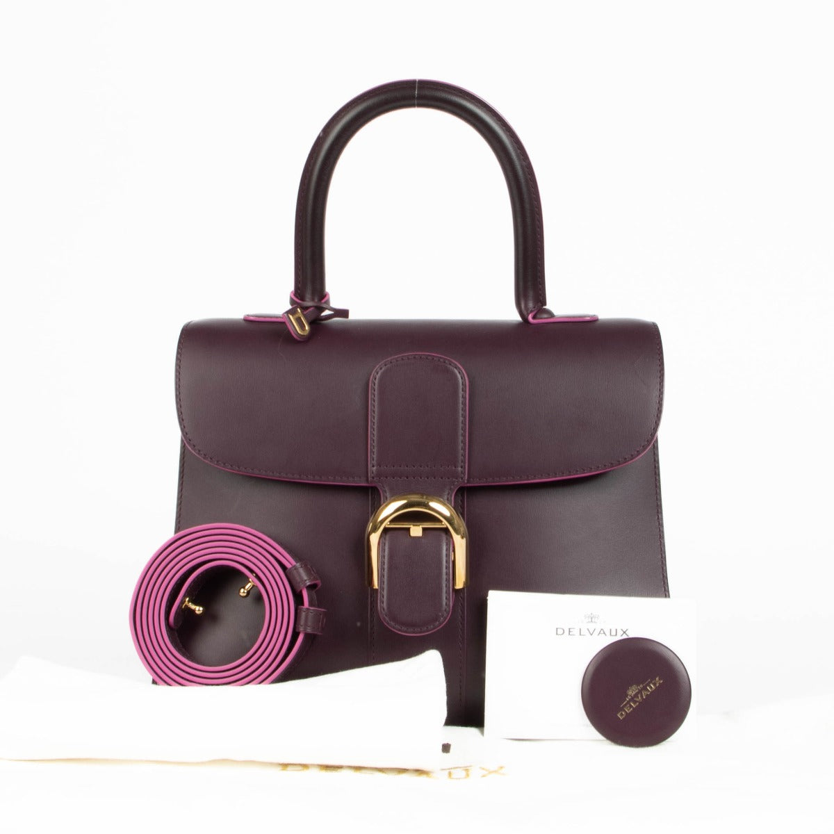Shop this 100% authentic Delvaux Prume Box Calf Brillant MM Bag at Labellov.com