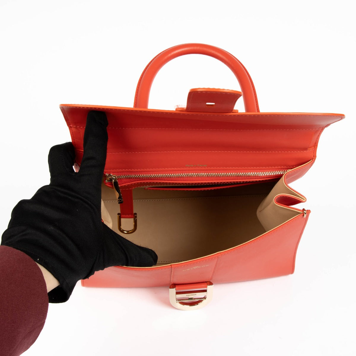 Shop this 100% authentic Delvaux Corail Box Calf Brillant MM Bag at Labellov.com