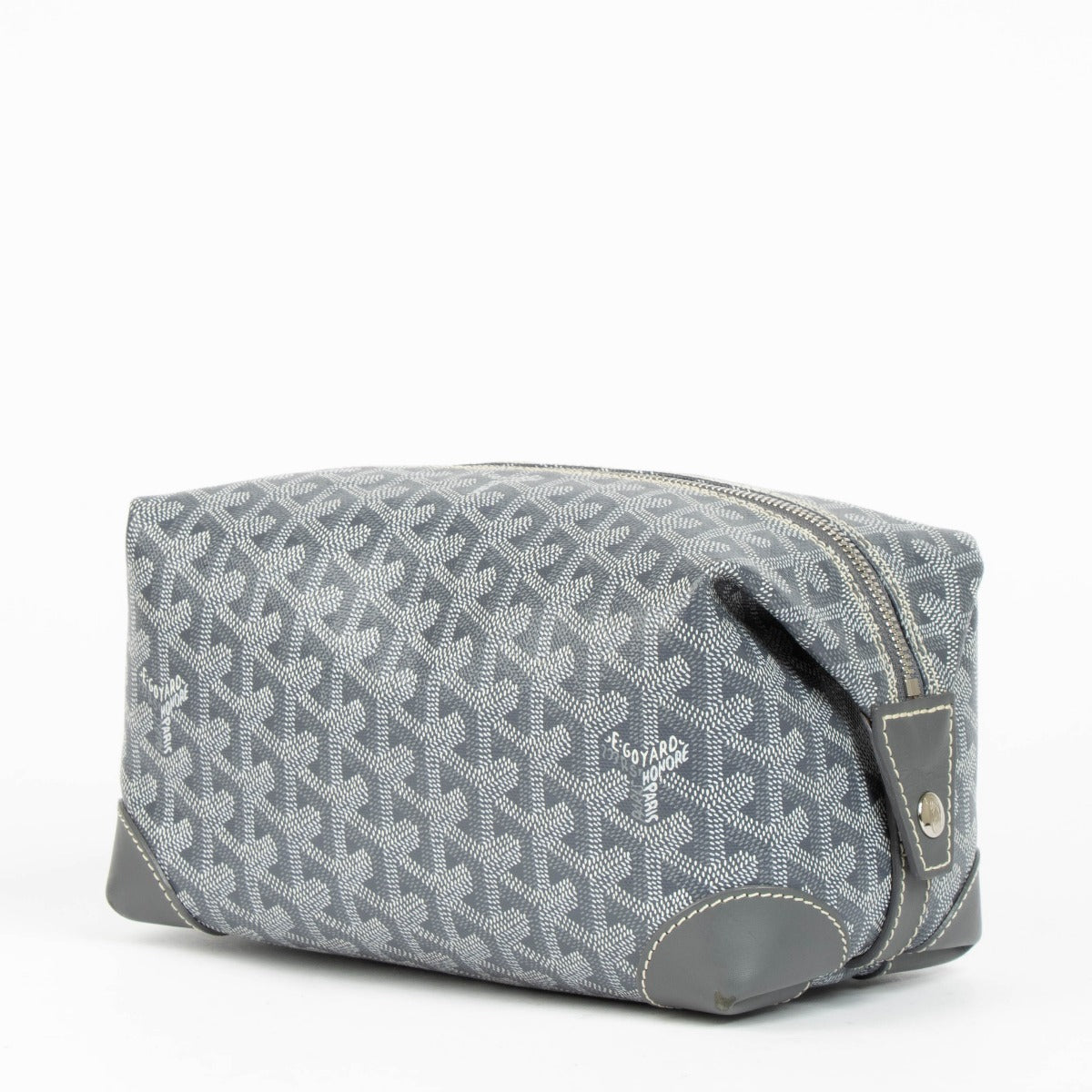 Goyard Grey Goyardine Bowling 25 Pouch Travel Bag – Labellov