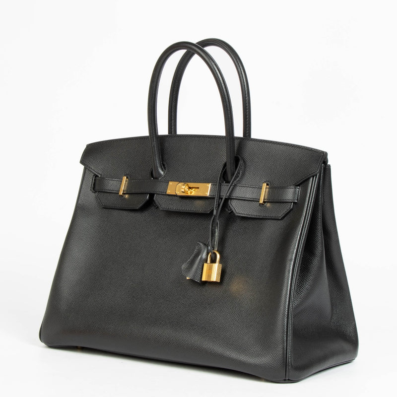Shop safe online at Labellov in Antwerp, Brussels and Knokke this 100% authentic second hand Hermès Birkin 35 Black Epsom GHW. Veilig online tweedehands authentieke Hermès Birkin 35 Black Epsom GHW kopen bij Labellov.