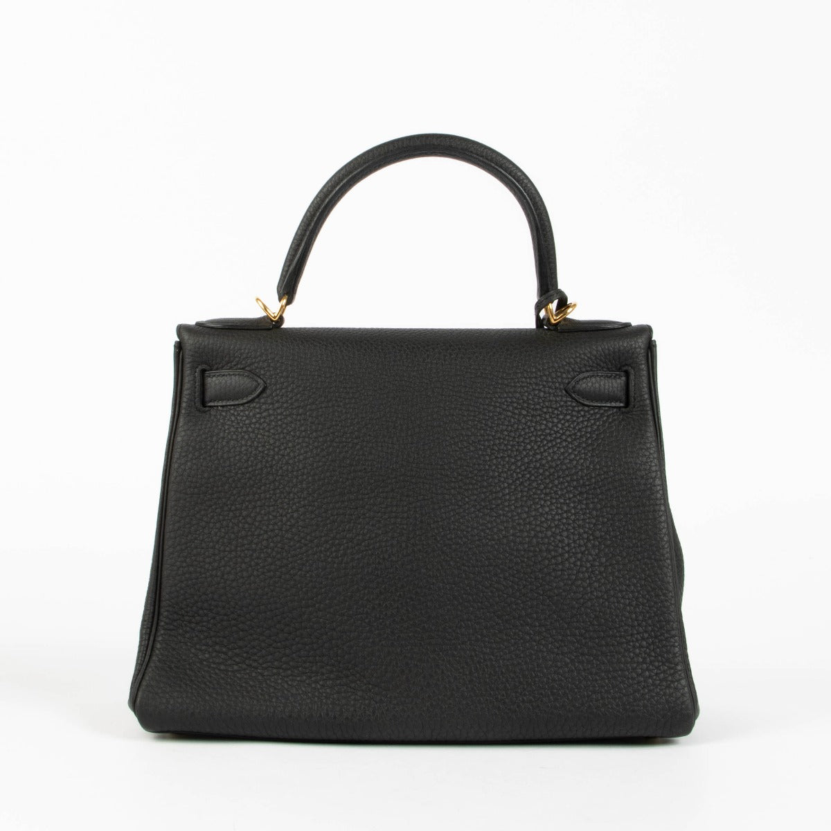 Hermès Kelly 28 Zwart Togo GHW met 2 Bandjes