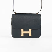 Shop this 100% authentic Hermès Constance Mini Bleu Indigo RGHW Bag (Stamp C 2018) at Labellov.com
