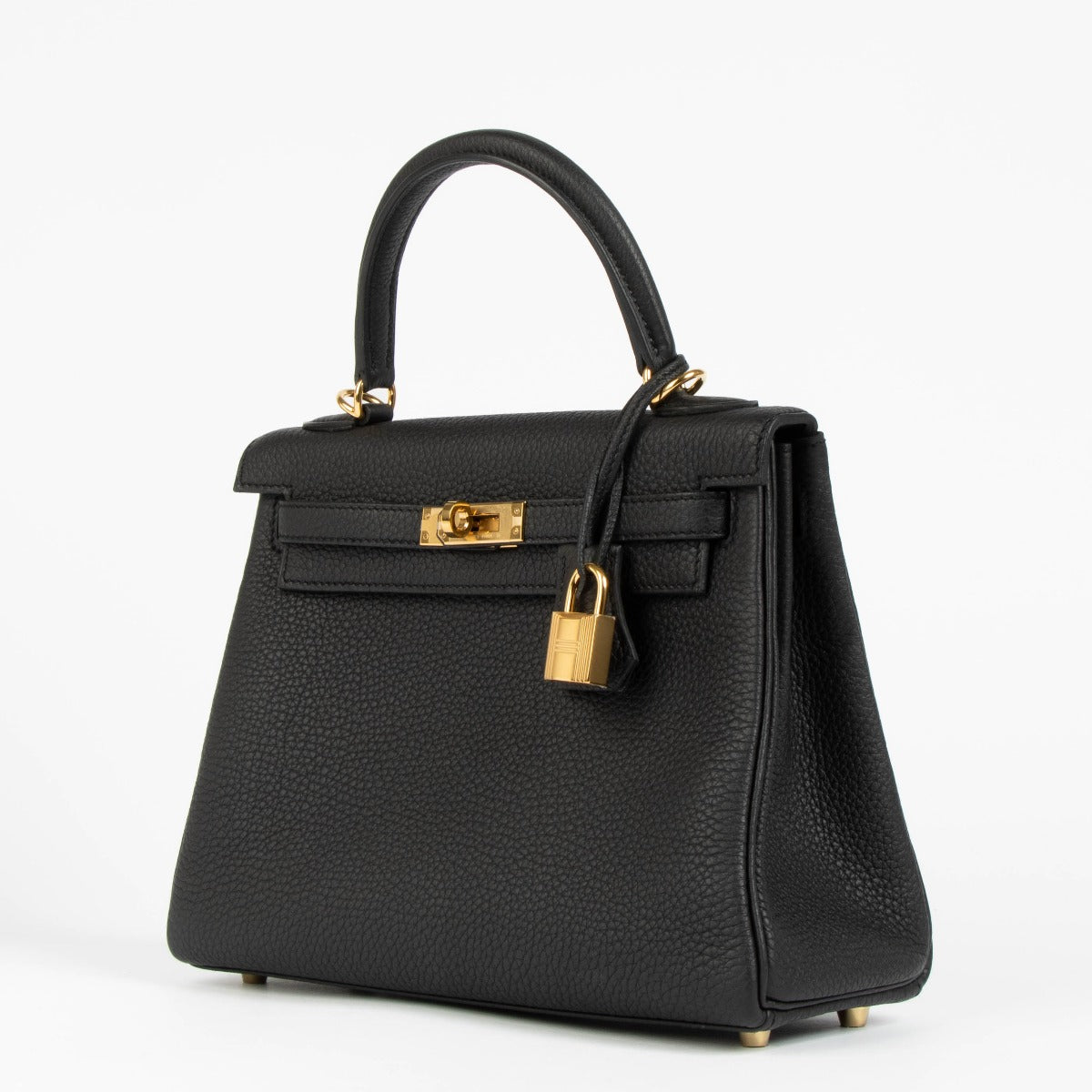 Hermès Kelly 25 Zwart Togo GHW