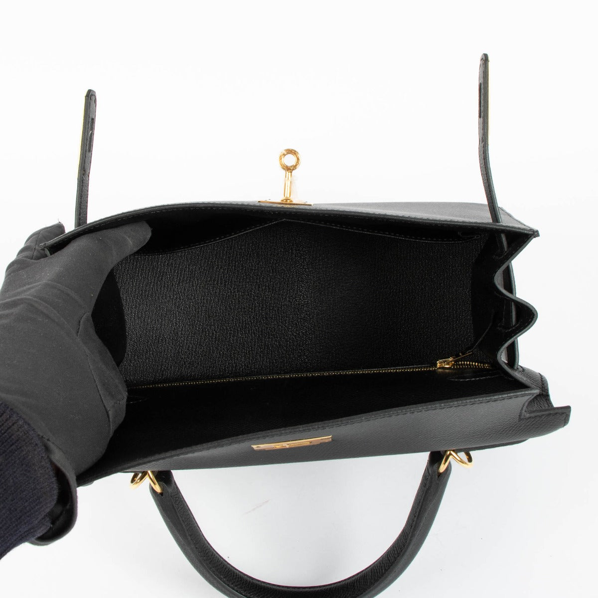 Hermès Kelly 28 Black Epsom GHW