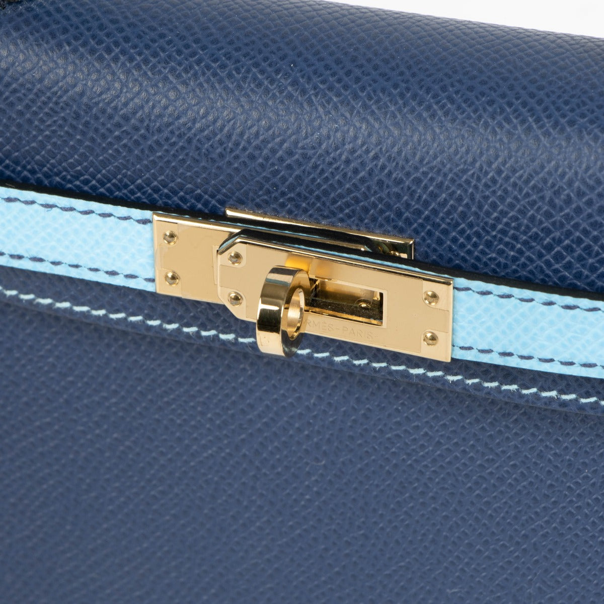 Hermès HSS Kelly Mini II Bleu Saphir/Céleste Epsom GHW