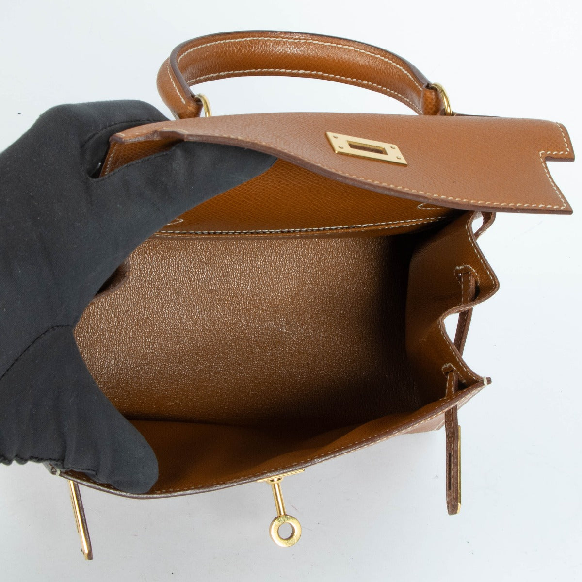Hermès Vintage Kelly Mini Gold Courchevel GHW