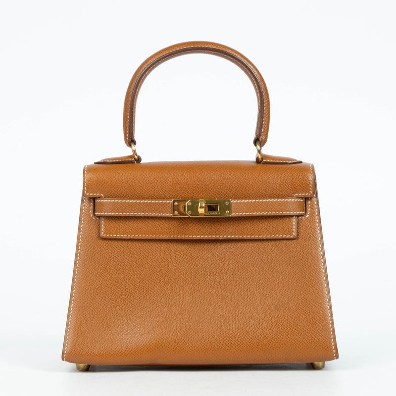 Hermès Vintage Kelly Mini Gold Courchevel GHW