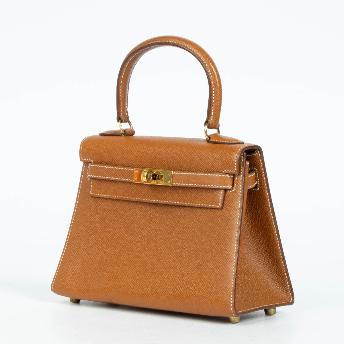 Hermès Vintage Kelly Mini Gold Courchevel GHW