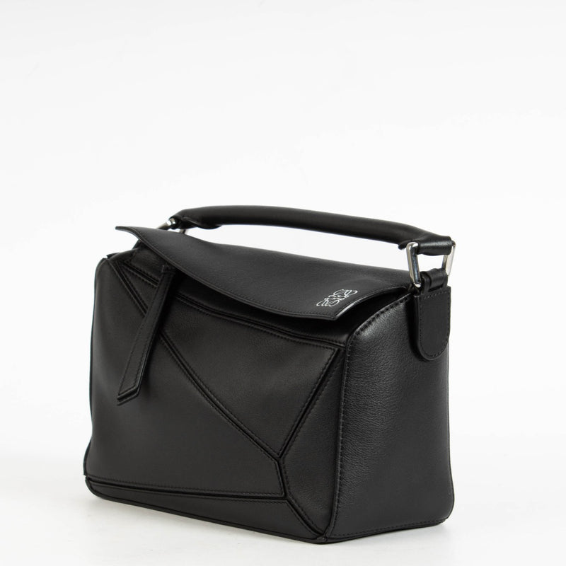 authentic preloved Loewe Black Calfskin Small Puzzle Bag on Labellov.com