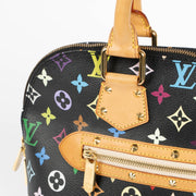 Authentic pre-loved Louis Vuitton x Murakami Black Monogram Multicolor Alma PM Top Handle Bag on Labellov.com