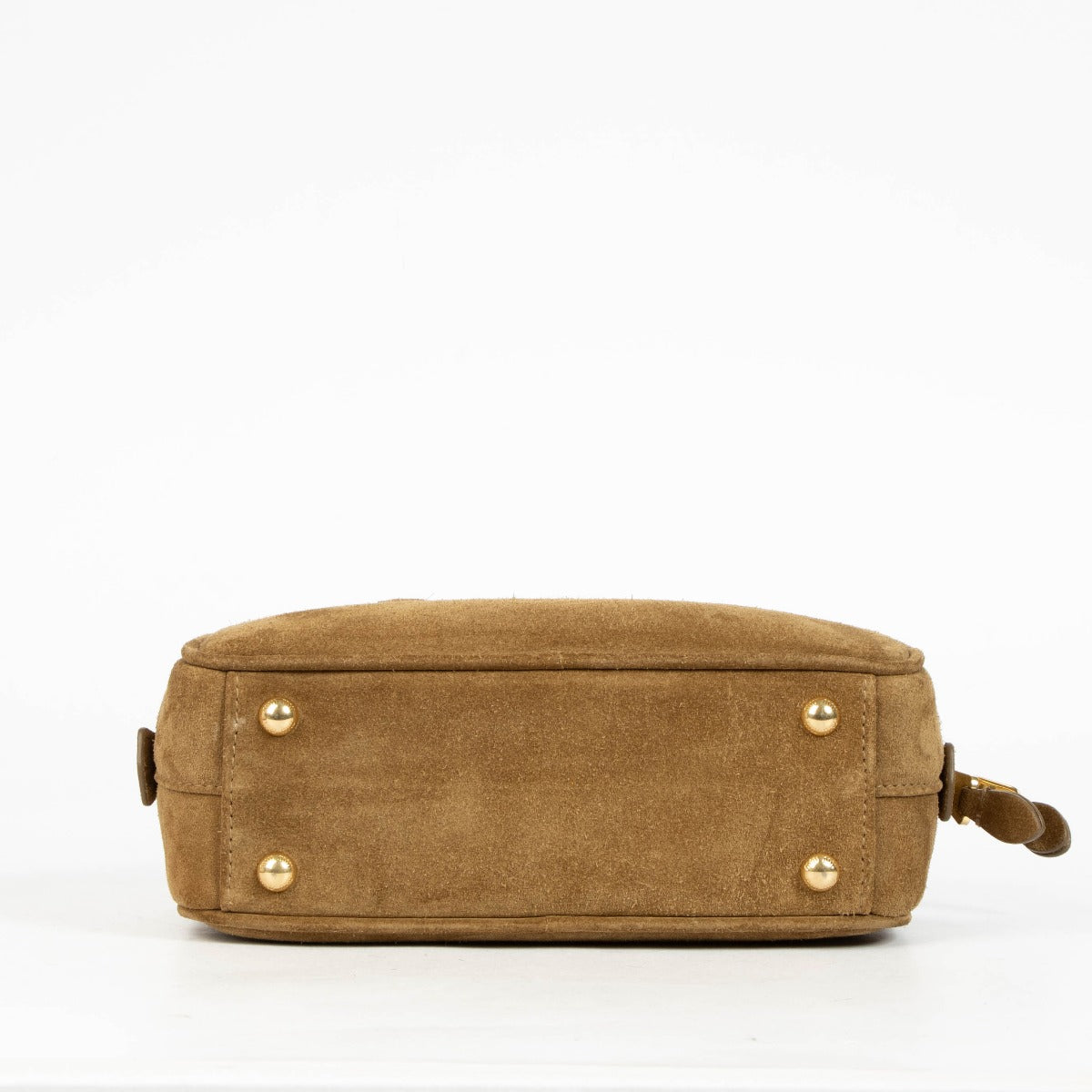 Authentic pre-loved Miu Miu Brown Suede Arcadie Top Handle Bag on Labellov.com