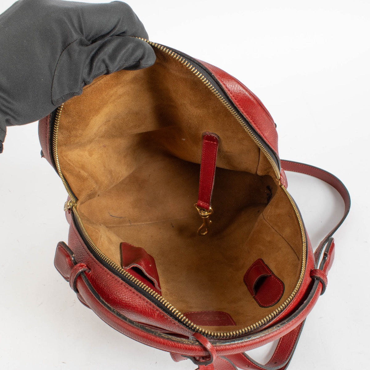 authentic preloved Delvaux Rosso Canter Onde Backpack on Labellov.com