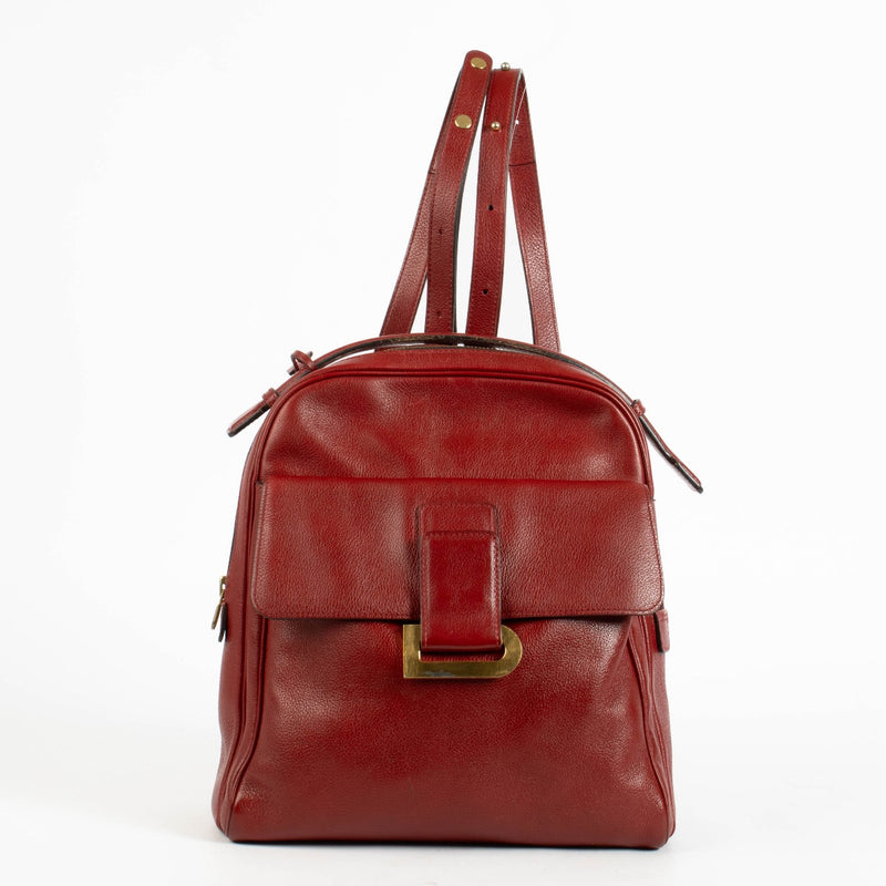 authentic preloved Delvaux Rosso Canter Onde Backpack on Labellov.com