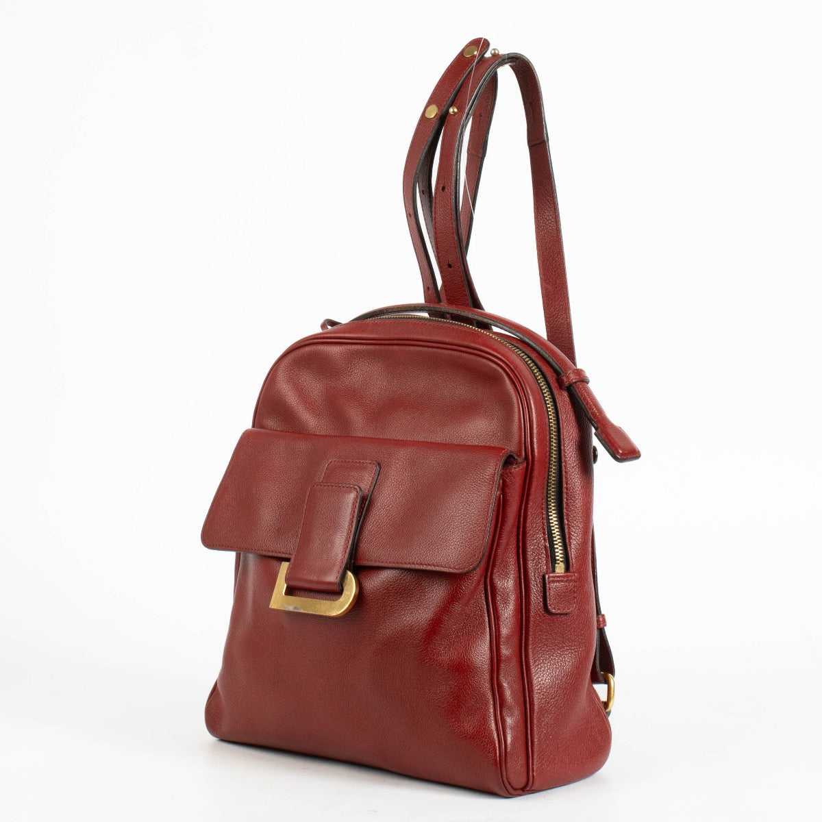 authentic preloved Delvaux Rosso Canter Onde Backpack on Labellov.com