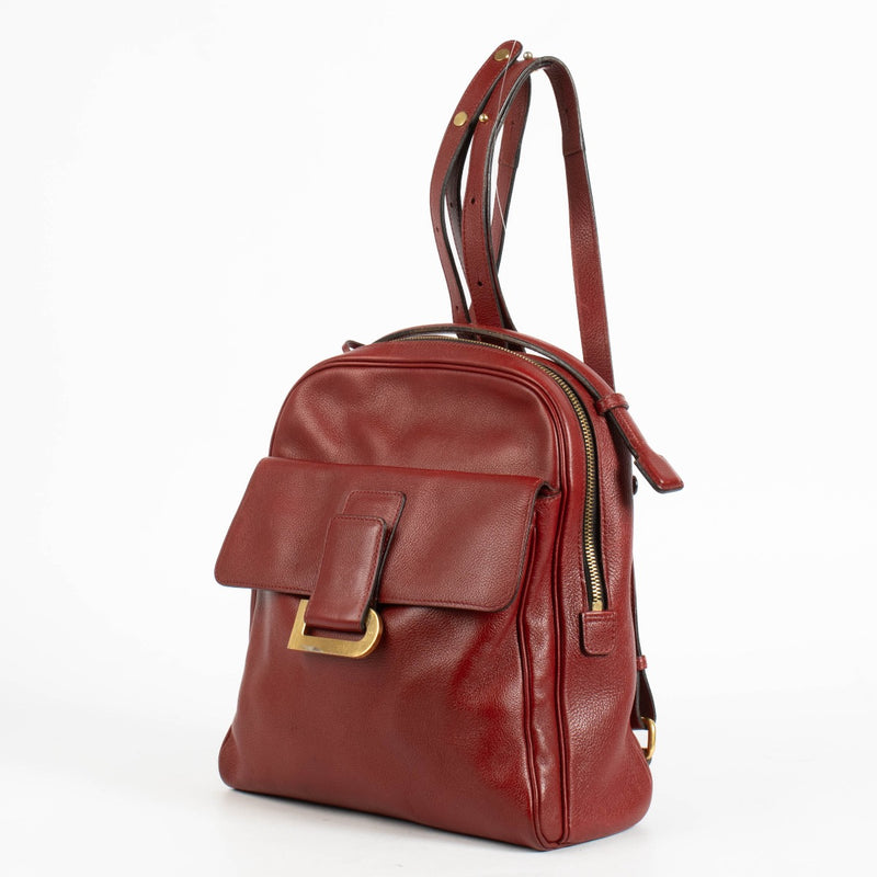 authentic preloved Delvaux Rosso Canter Onde Backpack on Labellov.com