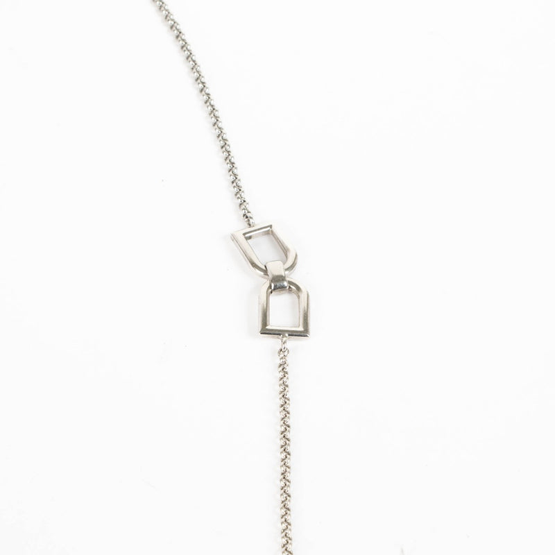 Delvaux Sterling Silver Double D Necklace