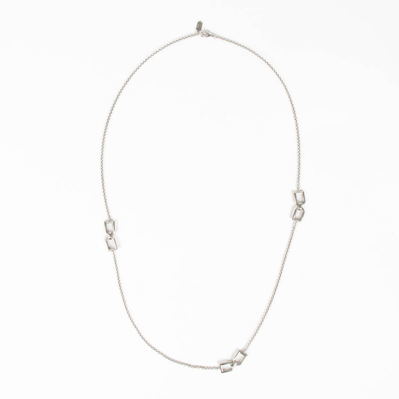 Delvaux Sterling Silver Double D Necklace